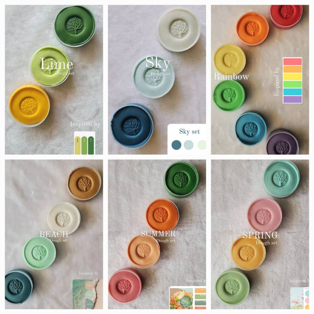 *รวมทุกสี* My Petit Me แป้งโดว์เนื้อโมจิ Sensory Play Dough สูตรพรีเมียม | นุ่มยืด ไม่ติดมือ สีสวยหอม