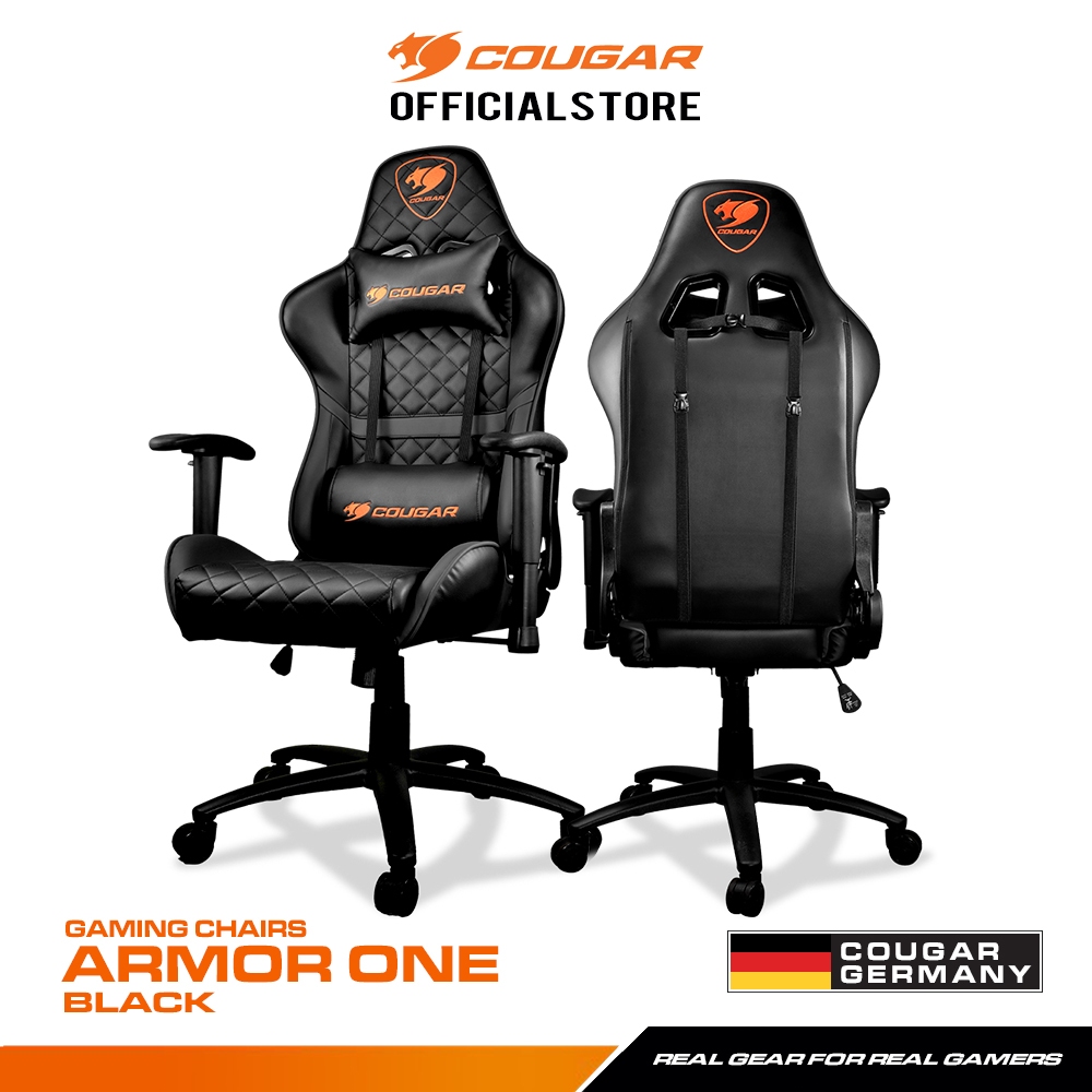 COUGAR ARMOR ONE BLACK : Gaming Chair เก้าอี้เกมมิ่ง เก้าอี้เล่นเกม รับได้ 120 กก. ประกัน 1 ปี