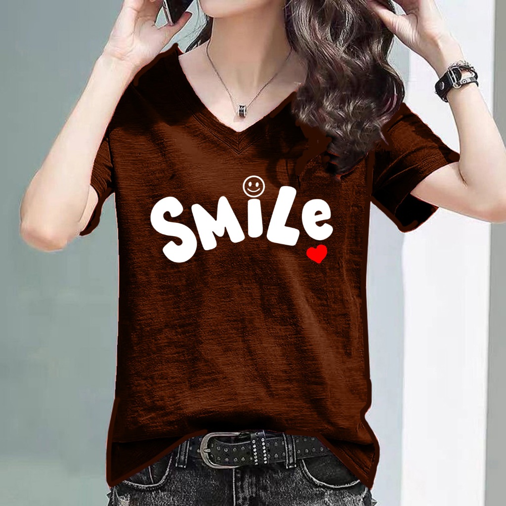 [M-6XL] เสื้อแฟชั่นเกาหลี [Smile] ผ้า Cotton100% No.20 ดีไซน์สวยเก๋ High quality รุ่น C778