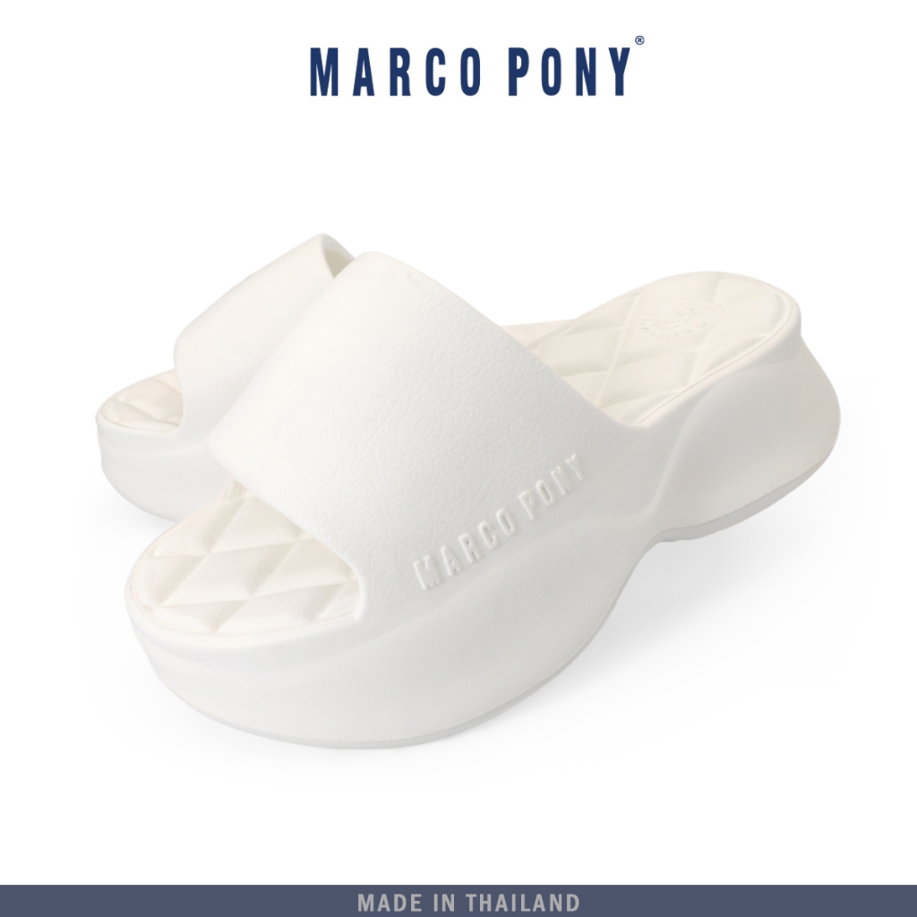 Marco pony รองเท้าแตะผู้หญิง รองเท้าแตะกันลื่น ทนต่อการสึกหรอ แฟชั่น ลำลอง ส้นหนา 6 ซม พื้นนุ่มมาก เหมาะกับฤดู MH9022