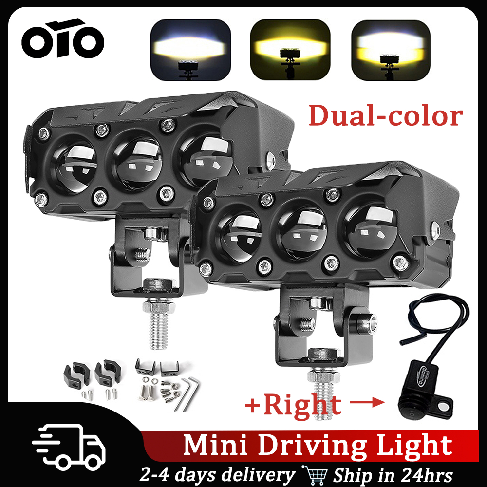 ไฟตัดหมอก Led 3 ดวง สปอร์ตไลท์มอเตอร์ไซค์ ไฟสปอร์ตไลท์มอเตอร์ไซค์ สปอตไลท์ มอเตอร์ไซค์led ไฟช่วยตัดหมอก Moto SUV ATV