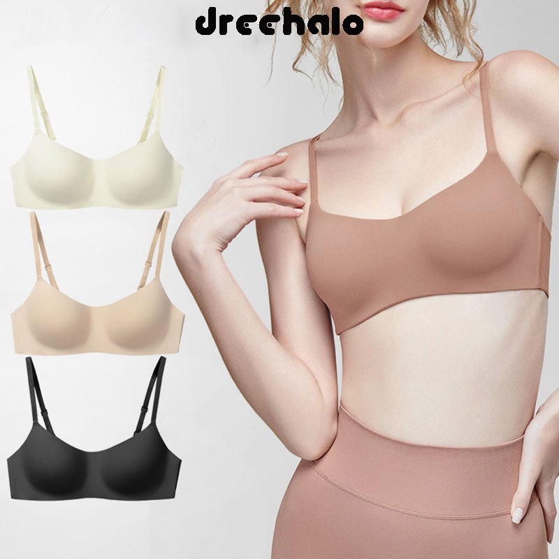 Nubra Studio บางและระบายอากาศได้ดี เสื้อชั้นใน ไม่มีแหวนเหล็ก สวมใส่สบาย ดันเสื้อชั้นใน ชุดชั้นในE009