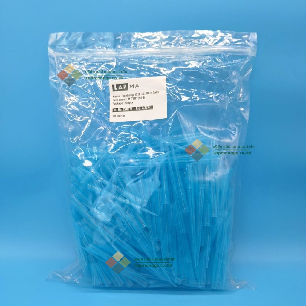 ปิเปตทิป 1250 uL ,Pipette Tip 1250 uL in Bag