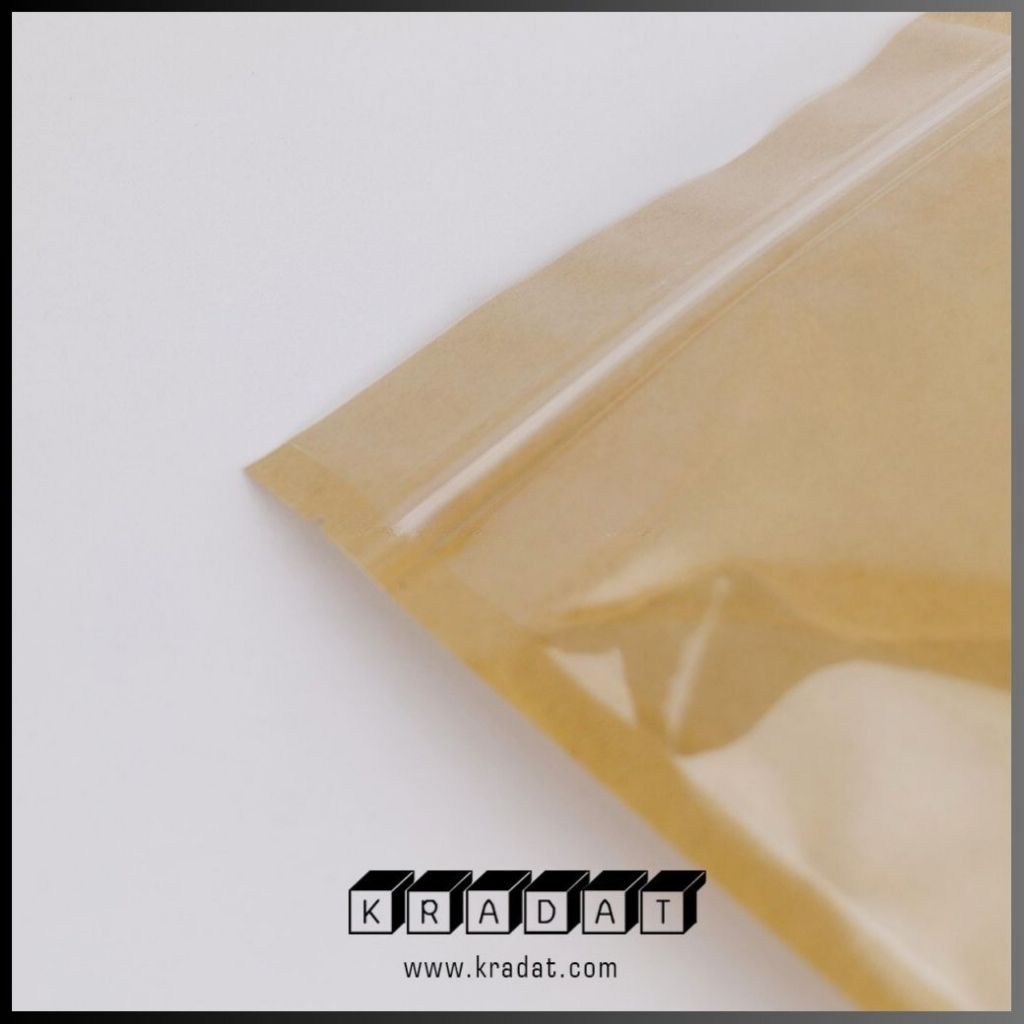 ถุงซิปล็อค ถุงคราฟท์ หน้าใส หลังกระดาษคราฟท์ สีน้ำตาล ตั้งได้ [50 ใบ] - Kradat - รูปที่ 4