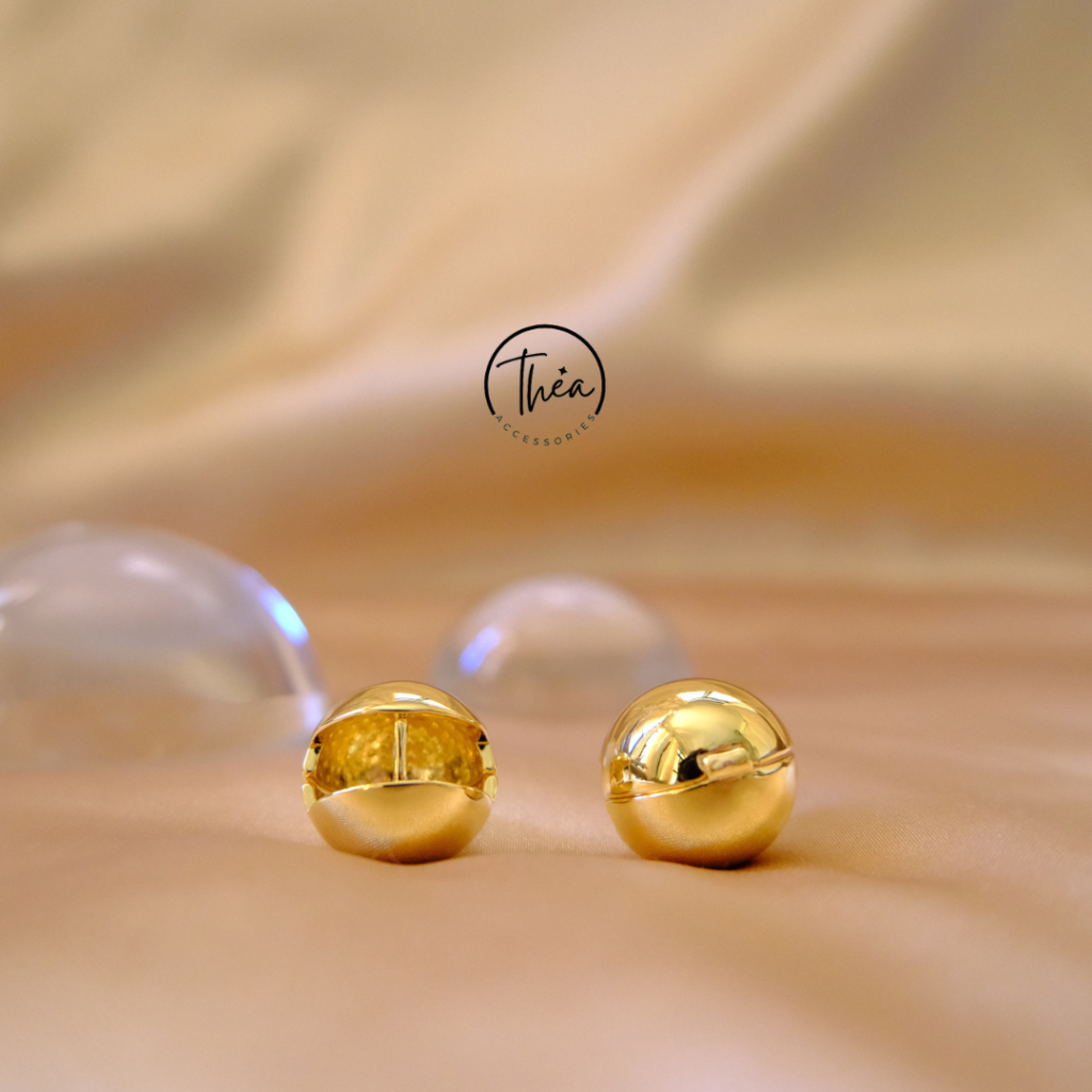 [ THEA ] - Golden ball earring