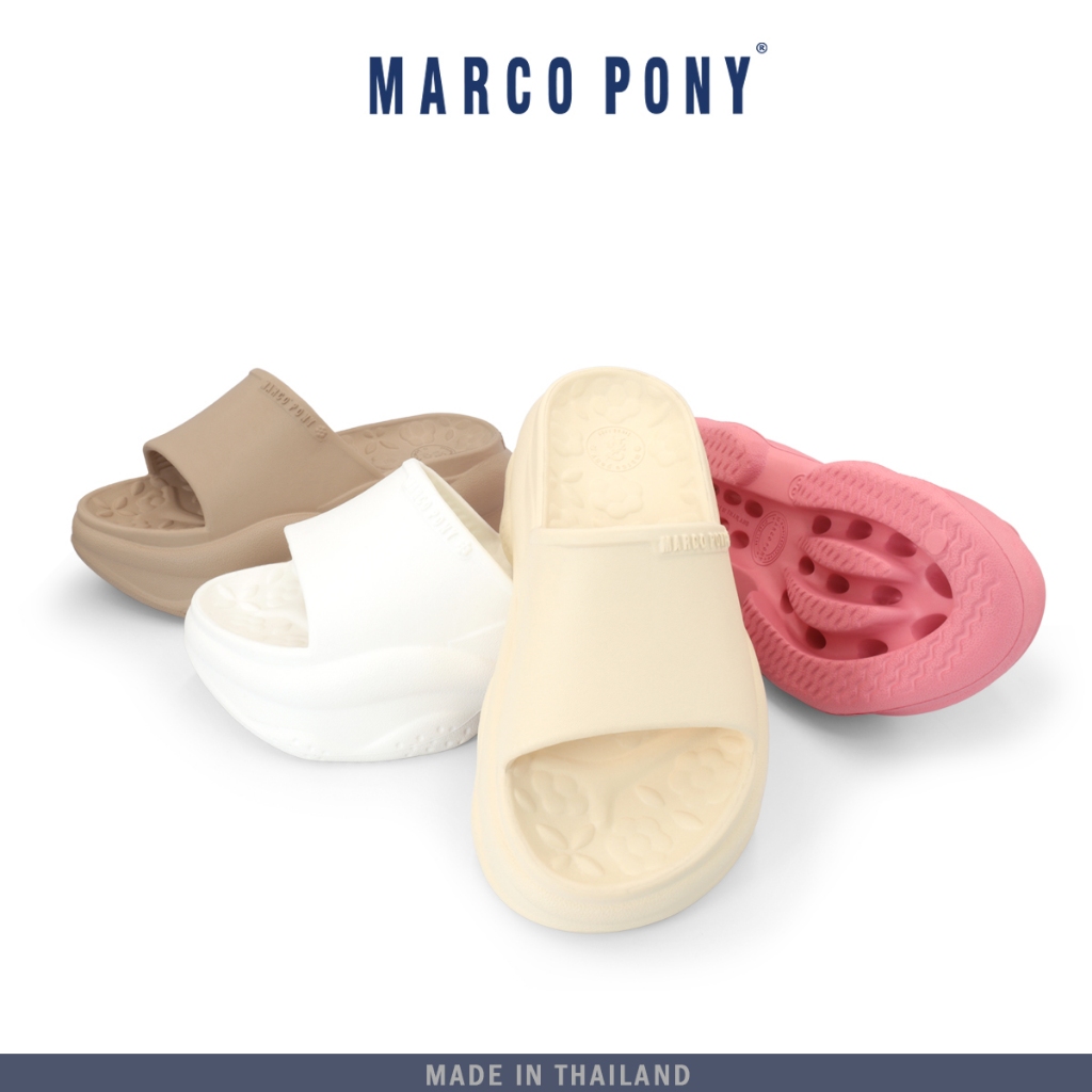 Marco Pony รองเท้าส้นสูงผู้หญิง รองเท้าแตะผู้หญิงแฟชั่น กันลื่น พื้นหนา พื้นนุ่มมาก แฟชั่นฤดูร้อน เพิ่มความสูง MH9024