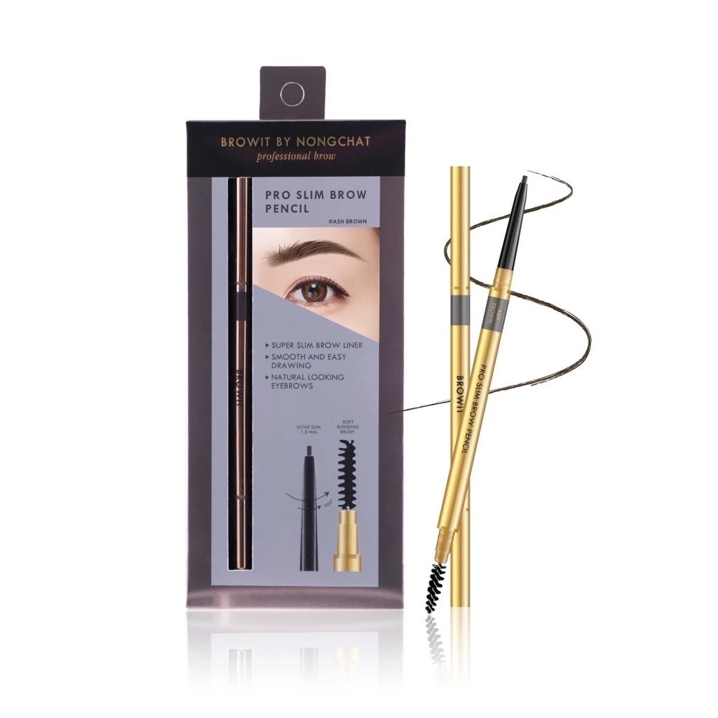 Browit by NongChat Pro Slim Brow Pencil 0.06g ดินสอเขียนคิ้ว น้องฉัตร
