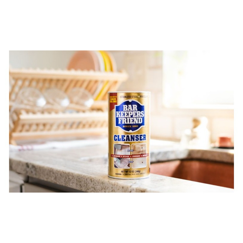 Bar Keepers Friend ผงขัดเอนกประสงค์ในตำนาน ขจัดคราบหนัก คราบสนิม ใช้ได้นาน หัวก๊อกแวววาว
