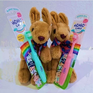 HOHOEMU โฮโฮเอมุ แปรงสีฟันเด็ก 0.5-6 ปี แพ็ค 4 คละสี