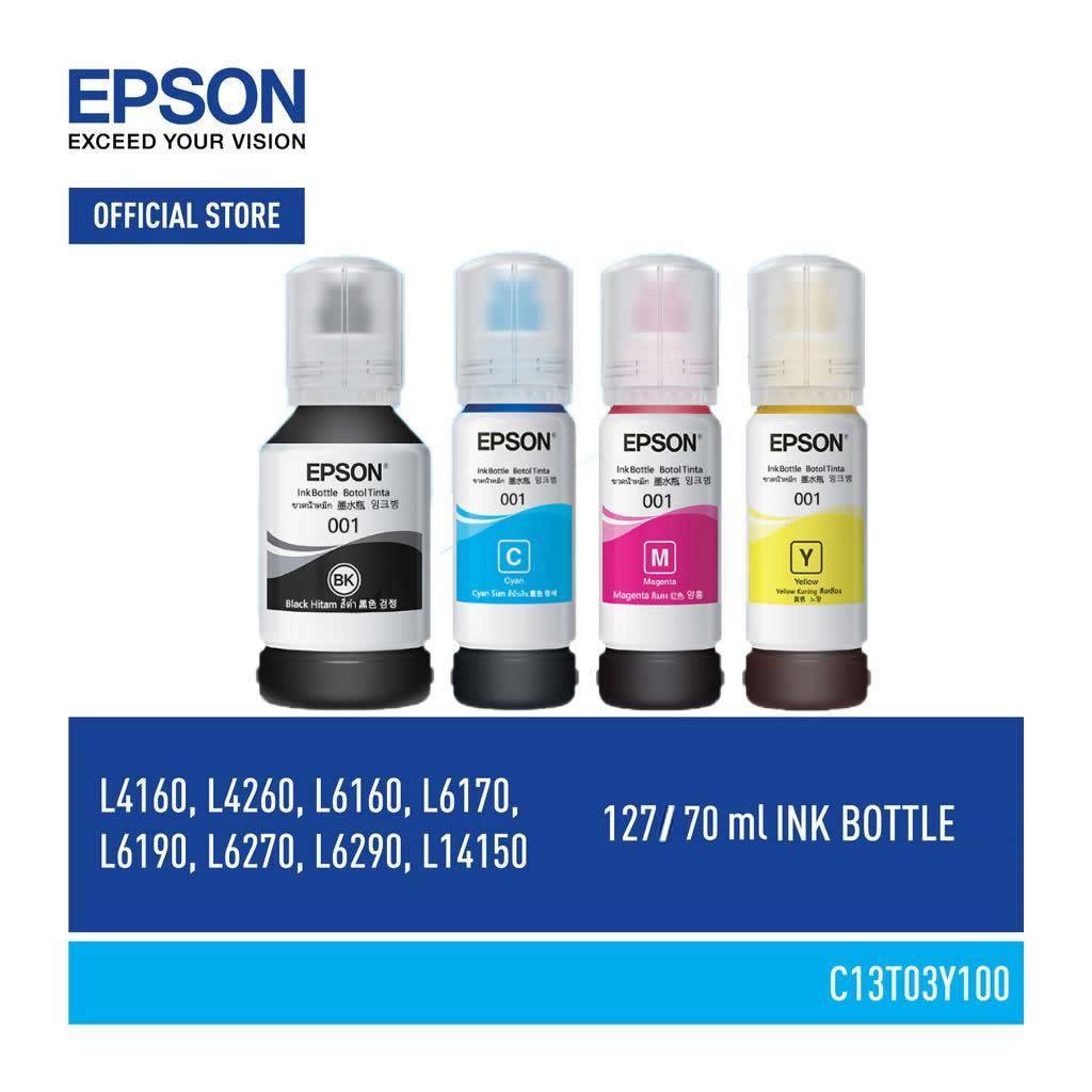 Epson 001 ของแท้💯% ไม่บรรจุกล่อง ใช้กับพริ้นเตอร์อิงค์เจ็ท Epson L4160,L4260,L6160,L6170.L6190,L6270