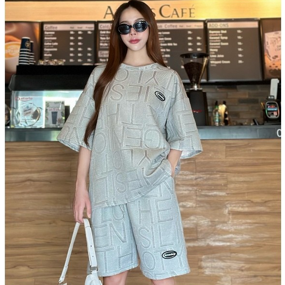 🚚💖COD🌈🌈ชุดคู่รัก เสื้อแขนสั้น + กางเกงขาสั้น ผ้าฝ้ายคุณภาพสูง ทรงหลวม ใส่สบาย เสื้อ+กางเกงขาสั้น ผ้านิ่ม L~3XL TZ41