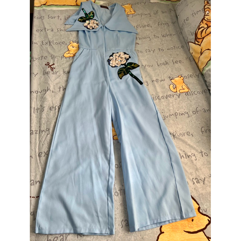 จั้มสูท สีฟ้า ป้าย vegus luxury ส่งต่อ