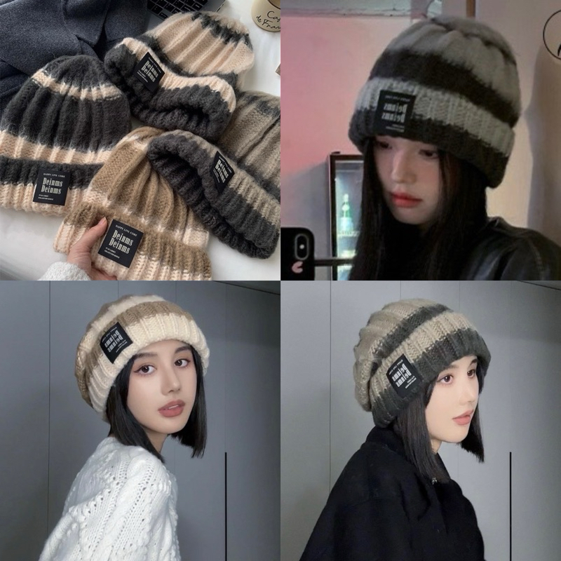 (TY) หมวกไหมพรมกันหนาว ทรงบินนี่