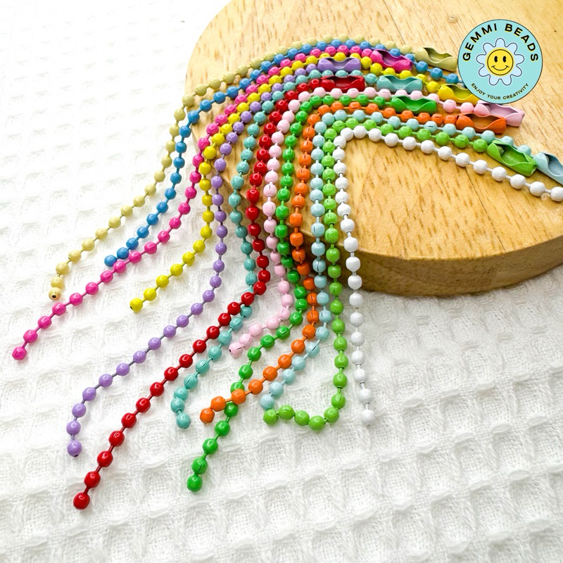 [เส้นละ 1 บาท] โซ่ไข่ปลาหลากสี โซ่พวงกุญแจไข่ปลายาว 12 เซนติเมตร ไม่มีขั้นต่ำ