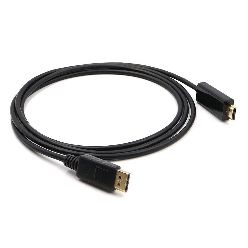 ใหม่ล่าสุด! ของแท้! 4K Display Port DP Male to HDMI Female Converter for HDTV 1.8M Black