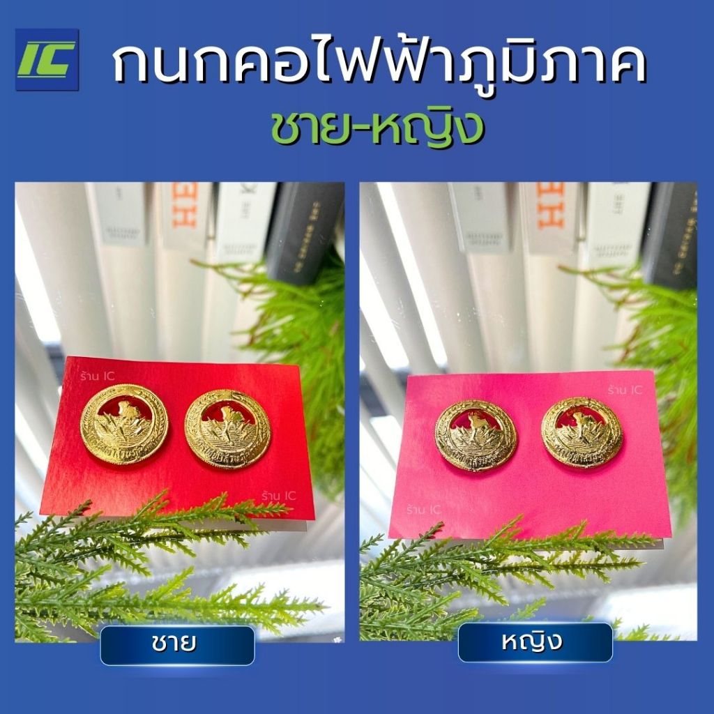 กนกคอการไฟฟ้า (ชาย-หญิง) เครื่องหมายข้าราชการ การไฟฟ้าส่วนภูมิภาค เข็มติดปกคอเสื้อ การไฟฟ้า ส่วนภูมิภาค ทองเหลือง แกะมือ