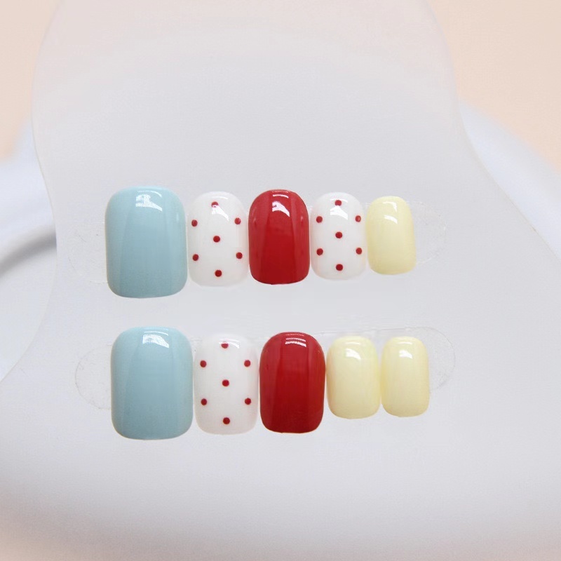 พร้อมส่ง ร้านไทย 【R858】 เล็บปลอม สไตล์โมเดิร์น ใช้งานง่าย 24 ชิ้น ราคา ถูกที่สุด ดีลบีเคเค แกลเลอรีภาพที่ 3
