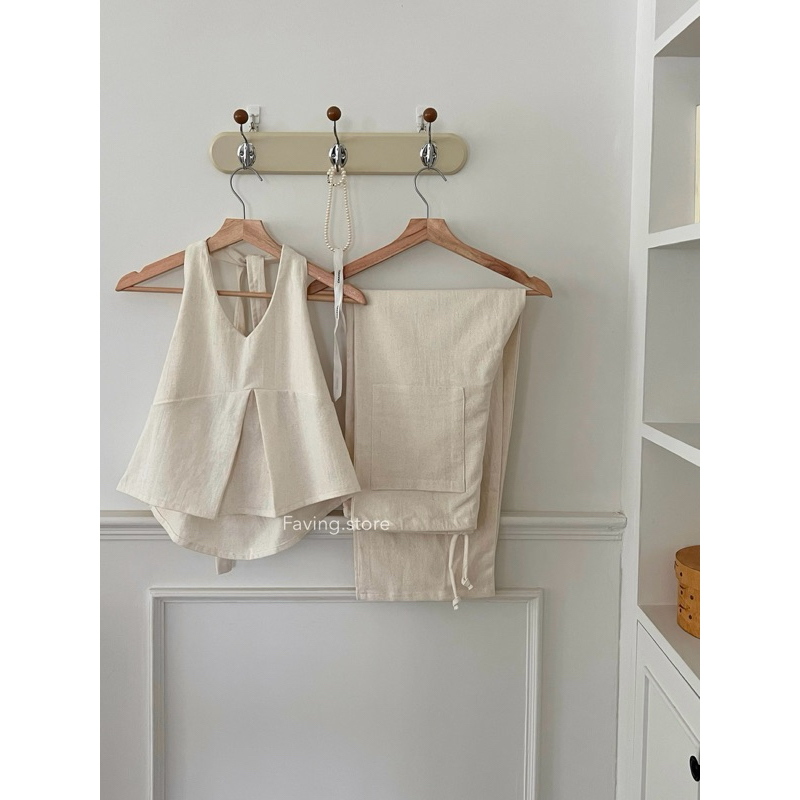 Sunny cotton set - Faving.store ชุดเซ็ทผ้าฝ้ายผู้หญิง