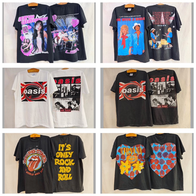 เสื้อวินเทจผ้าฟอก ผ้าเฟดbio เสื้อวง