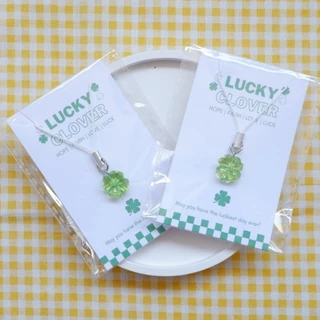 'Mini Lucky Clover☘️ พวงกุญแจใบโคลเวอร์ (ver.3) ของขวัญขอบคุณลูกค้า ของขวัญปัจฉิม