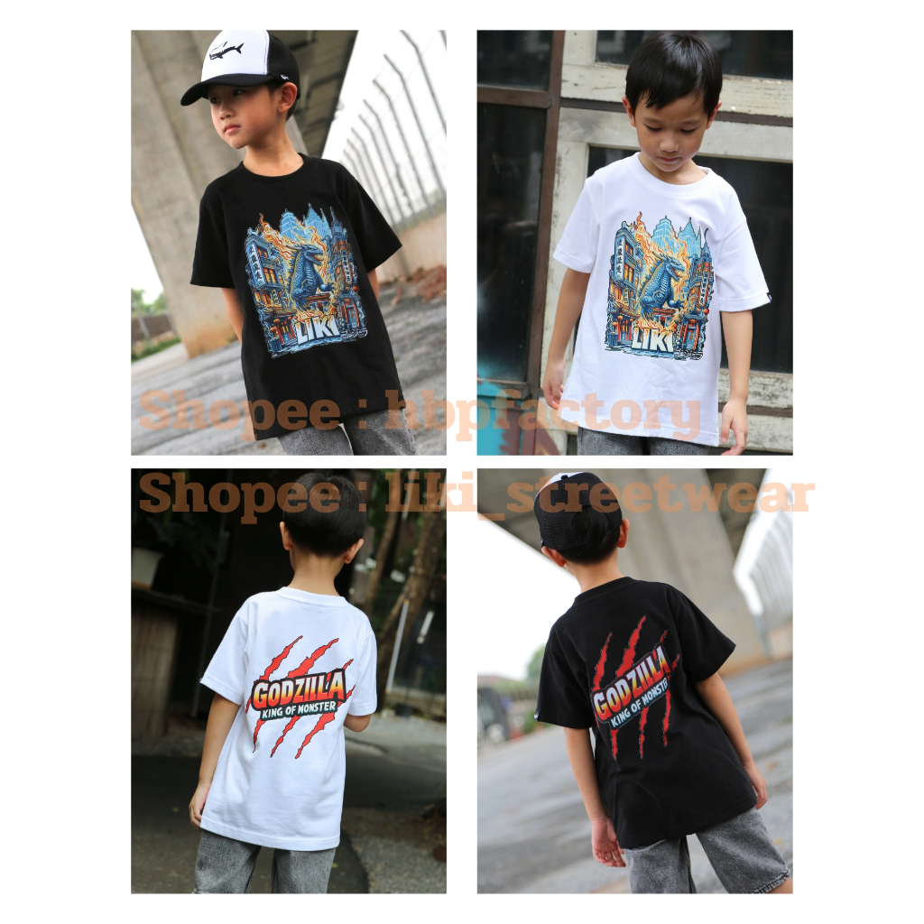 เสื้อยืดเด็ก รุ่น LIKI X GODZILLA KING OF MONSTER มาในดีไซน์สุดเท่ห์ โดดเด่นไม่ซ้ำใคร
