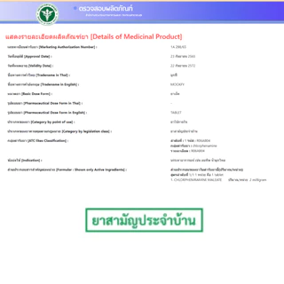 (แผง10 เม็ด) ยาสามัญประจำบ้าน Yanhee Mookfy ยันฮี มูกฟี่ แก้แพ้ ลดน้ำมูก