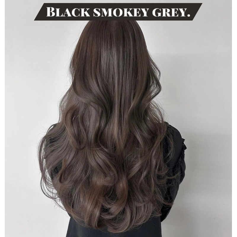 สีผมสวยหรู ดูุแพง ใช้แล้ว ผมไม่พัง🖤Black Smokey grey. เทาดำควันบุหรี่ พื้นผมระดับ5-6 รีวิวผู้ใช้จริงนับพัน คนไทยล้วน100%