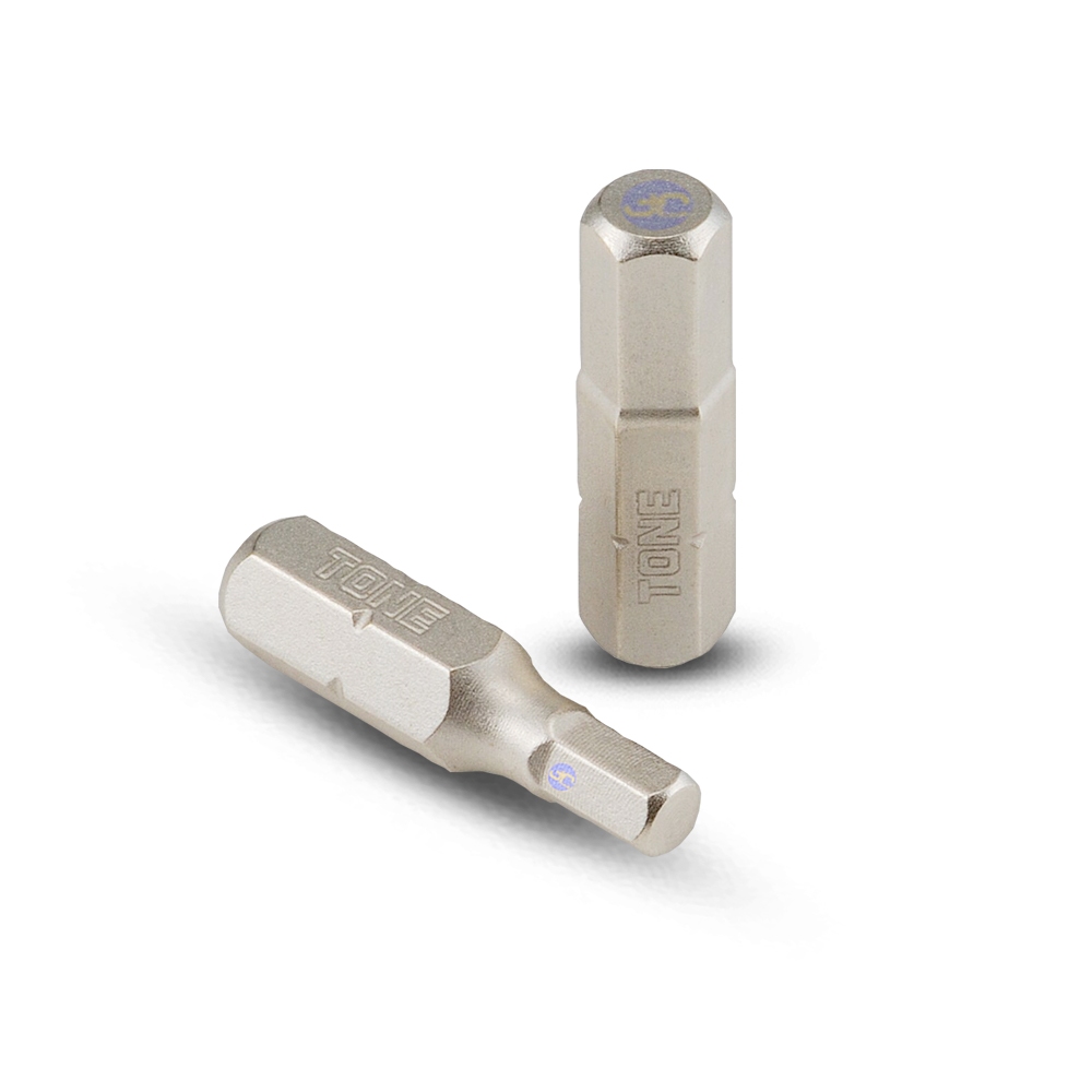 TONE ดอกไขควง6เหลี่ยม ก้าน 6เหลี่ยมชุด 5ชิ้น รุ่น BTH - Hex Bit Set Model BTH