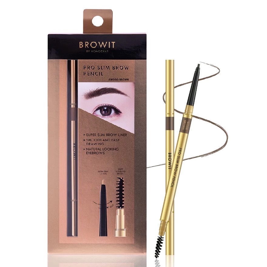 ดินสอเขียนคิ้ว by NongChat Pro Slim Brow Pencil คิ้วเป๊ะ คม