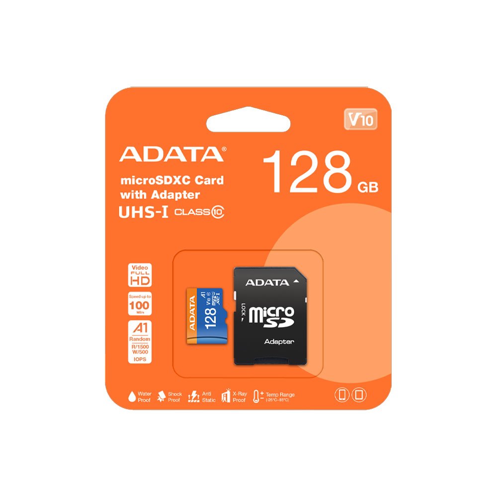 ส่งด่วน+โค้ดลด ADATA 128GB MicroSDXC UHS-I CLASS10 AUSDX128GUICL10-RA1 Micro SD Card ของแท้
