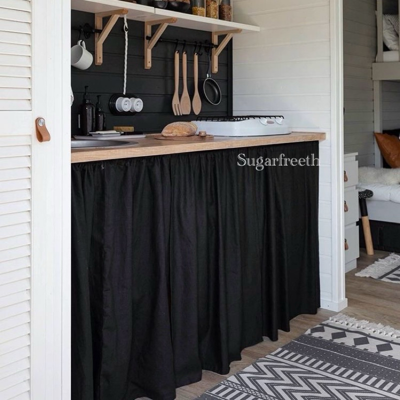 แนะนำ ผ้าม่าน ผ้าม่าน มินิมอล [สั่งตัดได้] ม่านห้องครัว ม่านปิดเคาน์เตอร์ ม่านปิดชั้นวางของ ราคาพิเศษ มีเก็บเงินปลายทาง