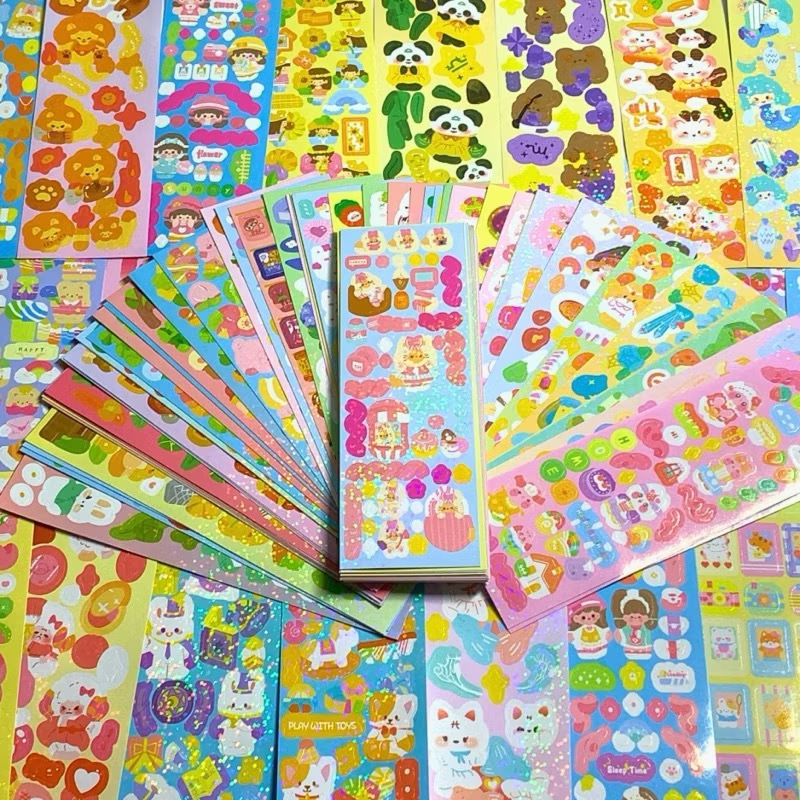 ถูก สติกเกอร์ลายน่ารัก แผ่นละ 1 บาท สุ่มลาย (ขั้นต่ำ 10 ชิ้น) พร้อมส่งจากไทย DIY สําหรับตกแต่งสมุด เครื่องเขียนนักเรียน