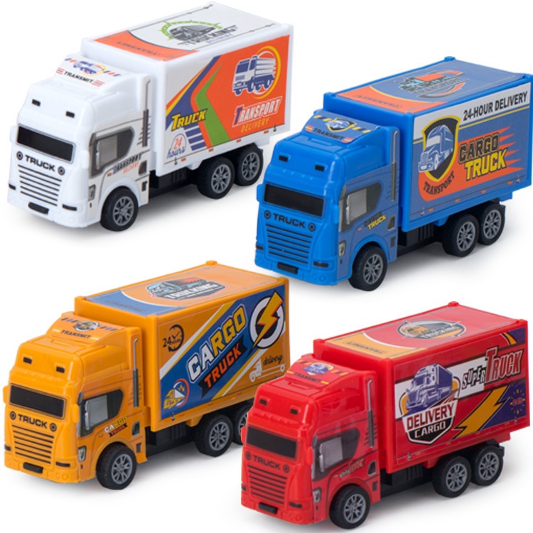 รถบรรทุกตู้ container 🚛 มีลานวิ่งได้ มีให้เลือก 4 สี  ⚡(สินค้าใหม่ค่ะ)⚡