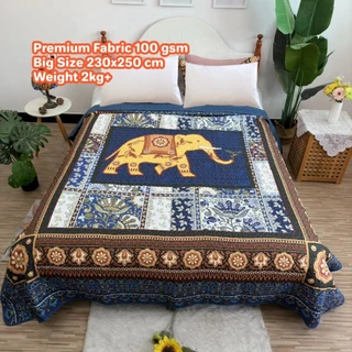 ผ้าคลุมเตียงหนา Bedspread ผ้าคอตตอนผสม 5/ 6ฟุต คลุมกันเปื้อนสัตว์เลี้ยง กันขนแมวสุนัข รองที่นอนได้ ชุดเครื่องนอน ส่งไว
