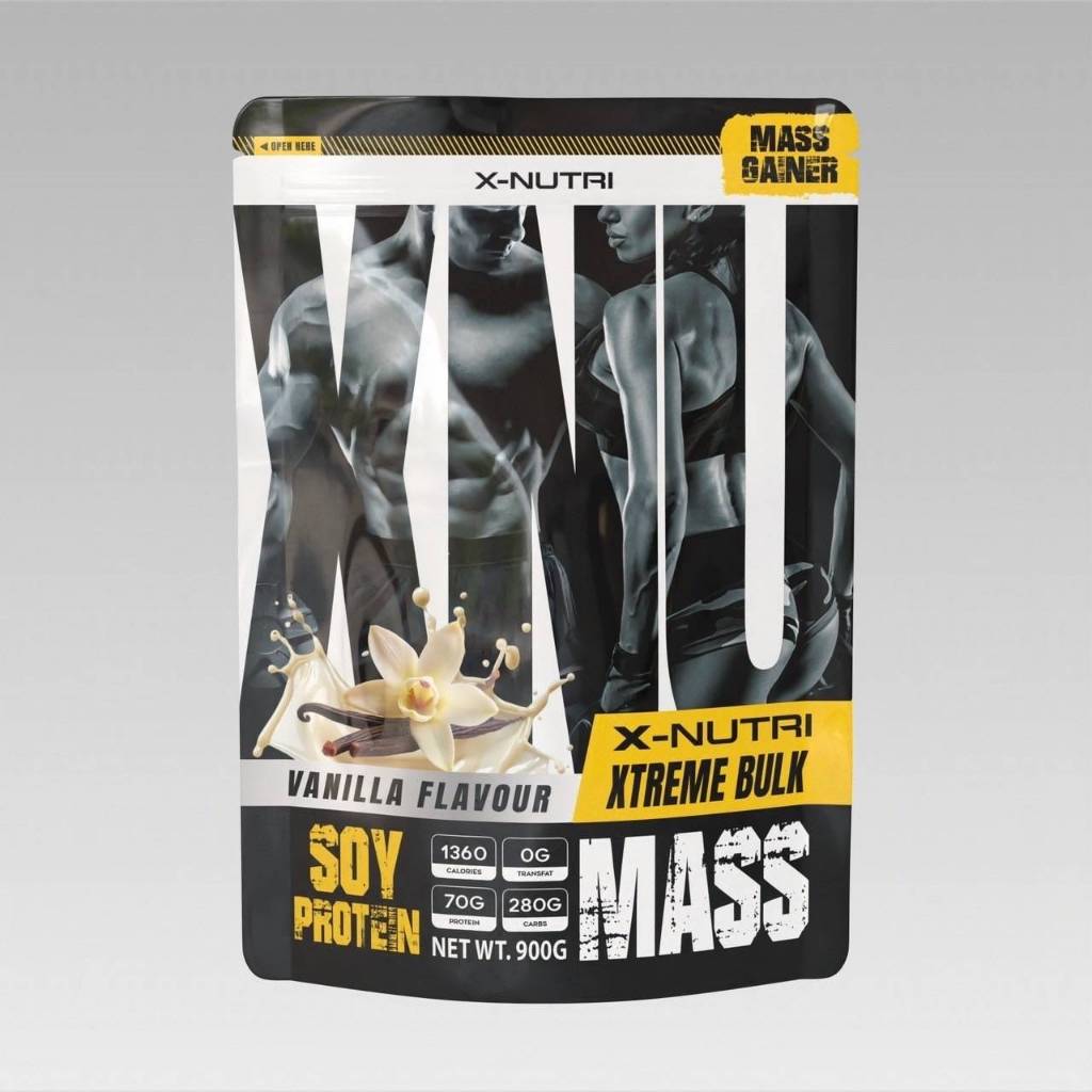 XNU Vanilla Mass Soy Protein Gainer 900g แมส ซอย โปรตีน รส วนิลา 900กรัม