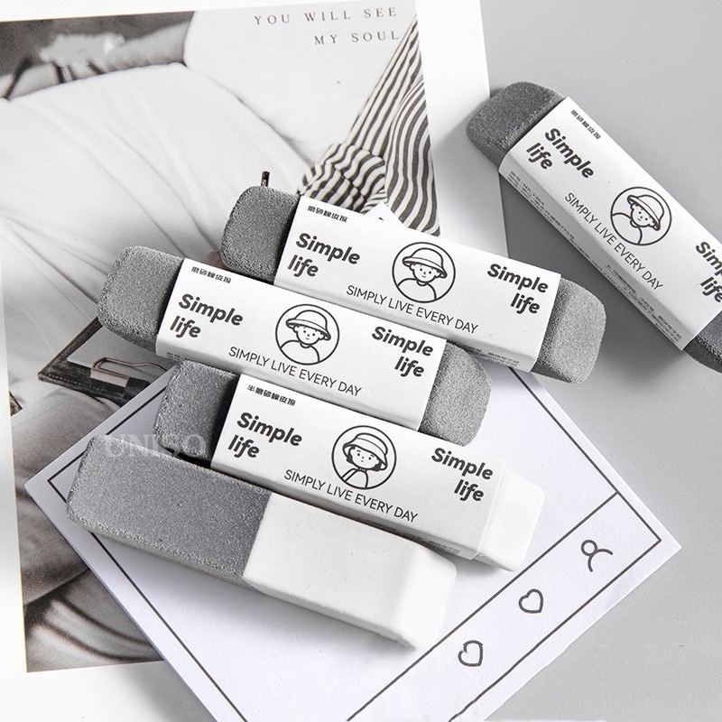 ยางลบสองหัว  สำหรับลบดินสอและปากกา เจล ลูกลื่น  ลบได้สะอาด นักเรียน นักศึกษา  สำนักงาน อ๊อฟฟิศ พร้อมส่งในไทย - รูปที่ 5