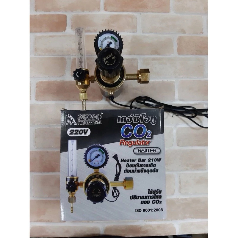 SUMO เกจ์ซีโอทู 110V แบบพิน Co2 Regulator heater รุ่น 110V -เป็นเกจ์ควบคุมการจ่าย Co2