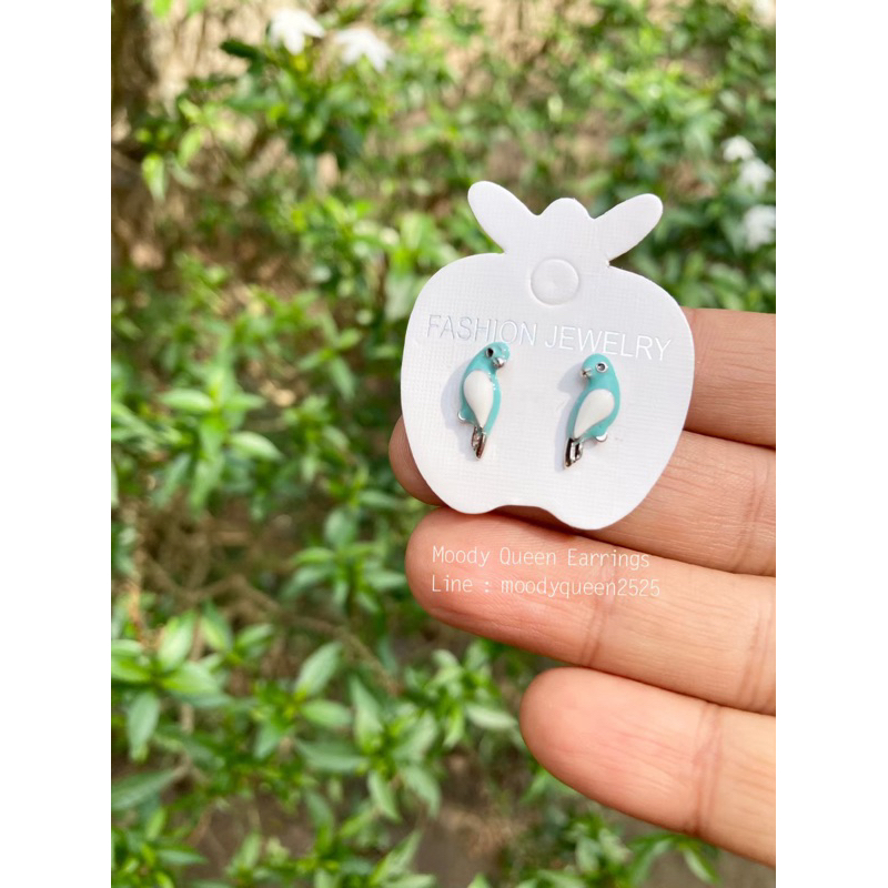 ต่างหูรูปนก แบบจิ๋ว ต่างหูก้านเข็ม พร้อมส่ง