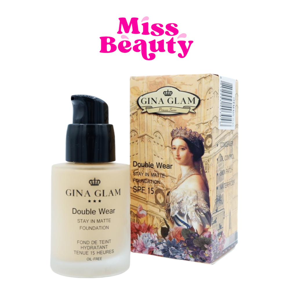 G45 Gina Glam Double Wear Stay Matte foundation SPF15 จีน่า เกลม ดับเบิ้ล แวร์ สเตย์ อิ แมทท์ ฟาวเดชั่น 30 มล.