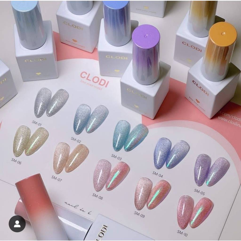 เซตสีเจลCLODI 'Love So Much' collection 10สีFlash+Cateye #SM1-10พร้อมชาร์ตสีเปล่า ของแท้จากเกาหลี
