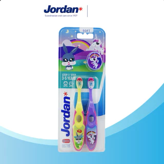 Jordan​ แปรงสีฟัน​ step2 อายุ​ 3-5 ปี​ แพ็คคู่ คละสี