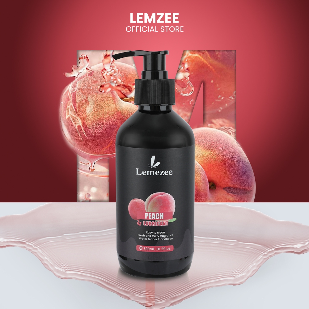 LMEZEE PH5.5เป็นธรรมชาติ water basedเจลหล่อลื่น เป็นมิตรกับผิวหนัง ปลอดภัย และเหมาะสำหรับร่างกายมนุษย์ 300ml ลูกพีช