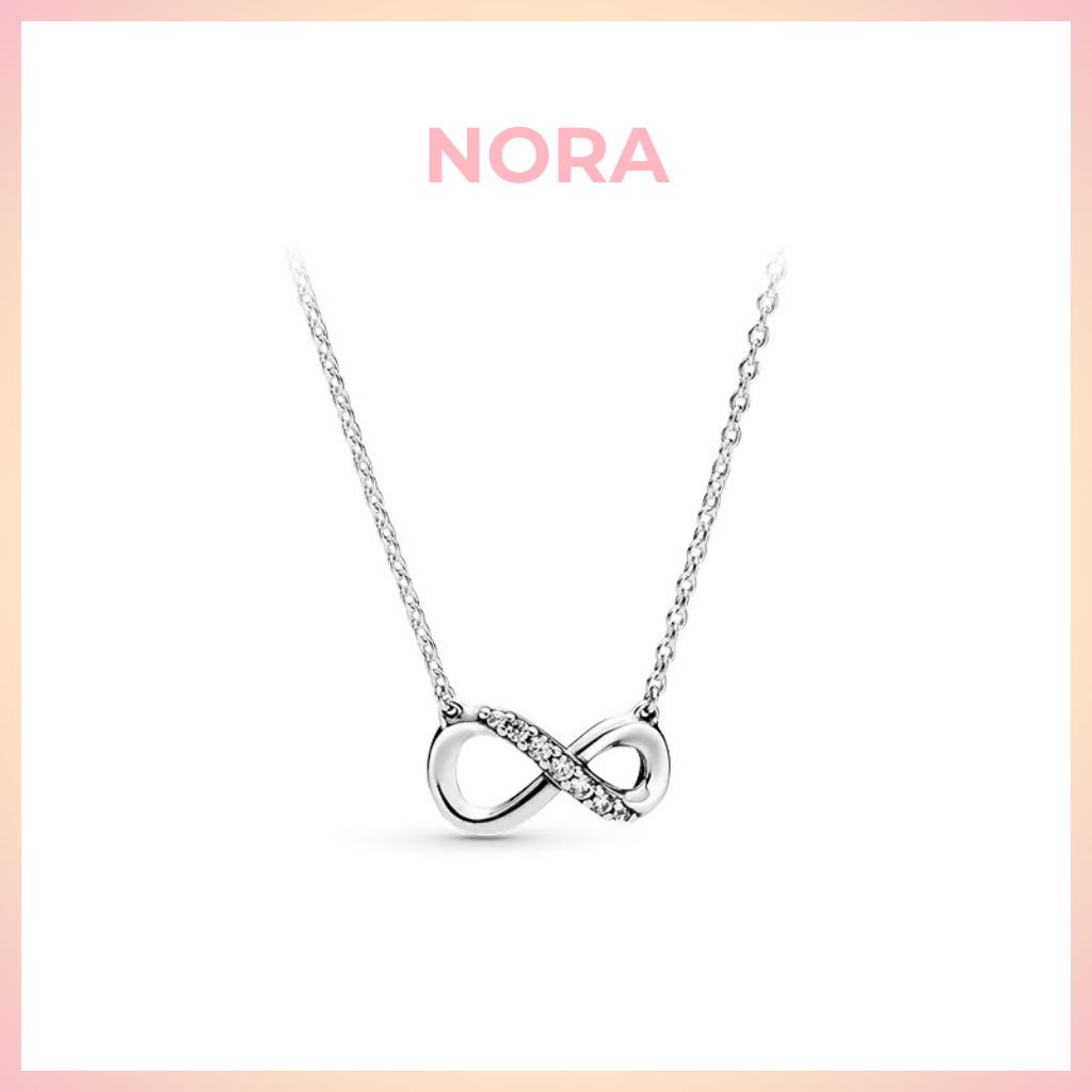 NORA Jewelry สร้อยคอแฟชั่น ทองคำขาว สร้อยคอผู้หญิง A-708N