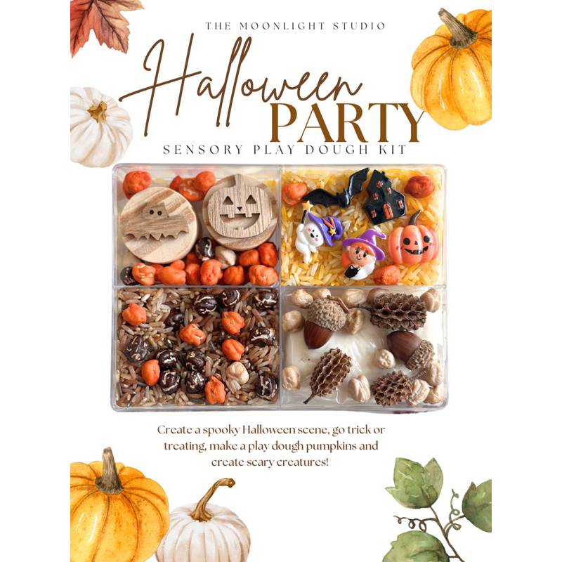 แป้งโดว์ พร้อทเล่น Halloween party sensory play dough kit
