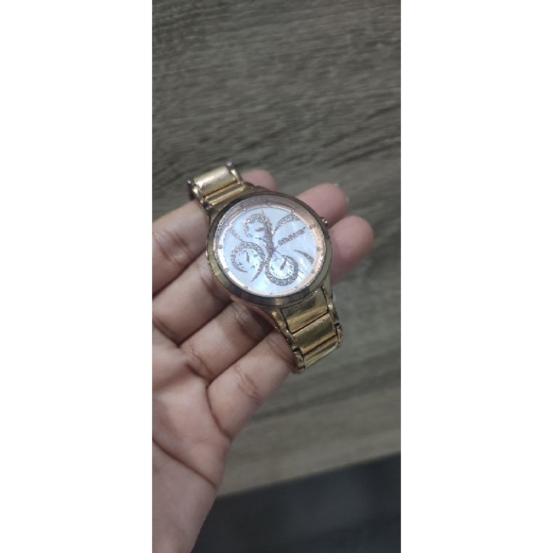 นาฬิกาแบรนด์แท้ มือ 2  ยี่ห้อ Cosmopolitan หน้าปัดมุก Rose gold water resistant