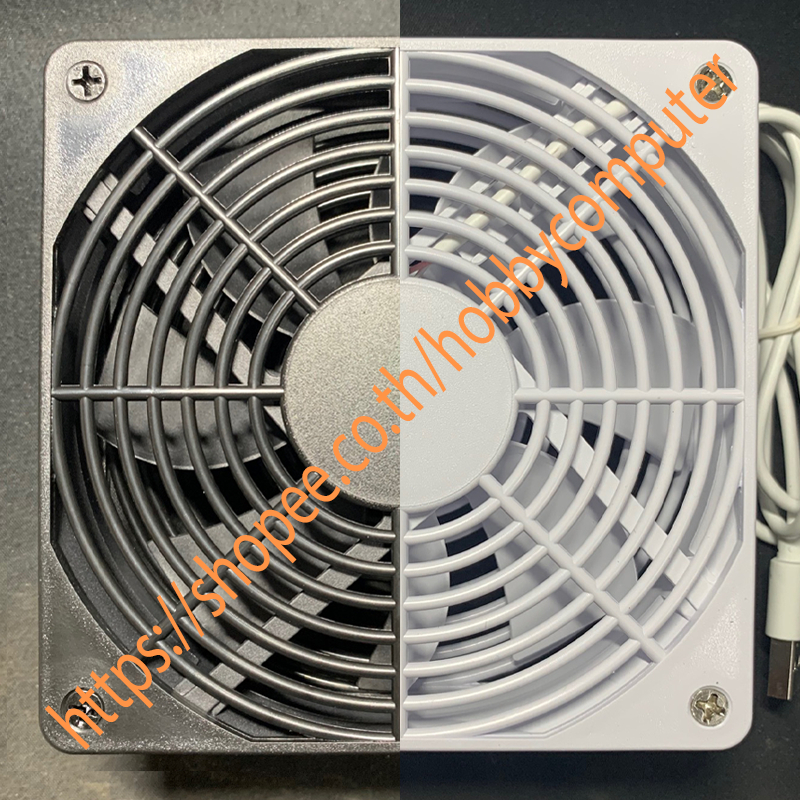 ส่งจากไทย พัดลมระบายความร้อน fan usb 120mm สีดำ สีขาว สำหรับ android tv, router, มือถึอ, คอมพิวเตอร์ อื่นๆ