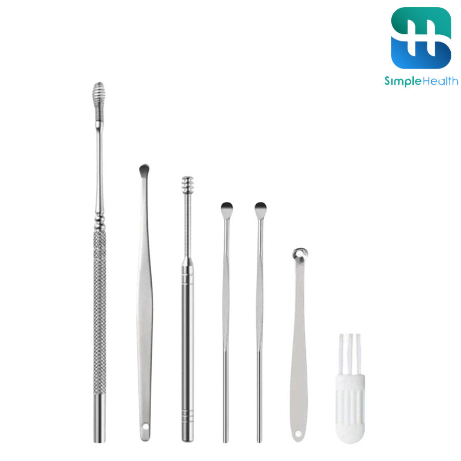 Simple health ชุดแคะหู ที่แคะหู 7in1อุปกรณ์ทำความสะอาดรูหู ใช้งานง่าย สะดวก ทนทาน Ear picking set
