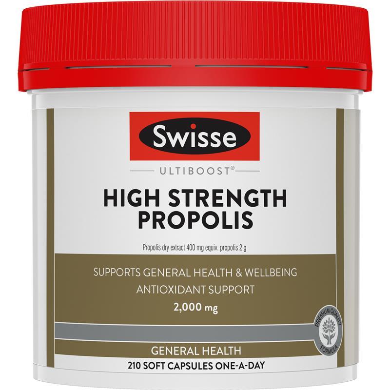 Swisse High Strength Propolis 210 Capsules Antioxidant ความเข้มข้นสูง โพลิสแคปซูลนิ่ม ออสเตรเลีย