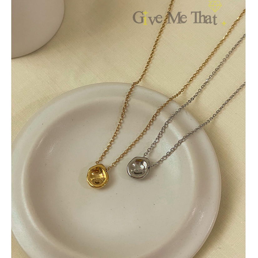สร้อยคอสแตนเลสแท้ สไตล์มินิมอล ชุบทอง 18K สร้อยคอรุ่น Freedom Necklace Givemethat