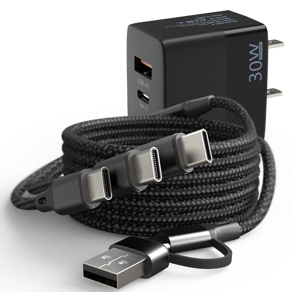 30W Charger for DJI Mini 4 Pro Avata Drone 3-in-1 USB C Fast Wall Charger with Dual Port Power Cord เครื่องชาร์จ